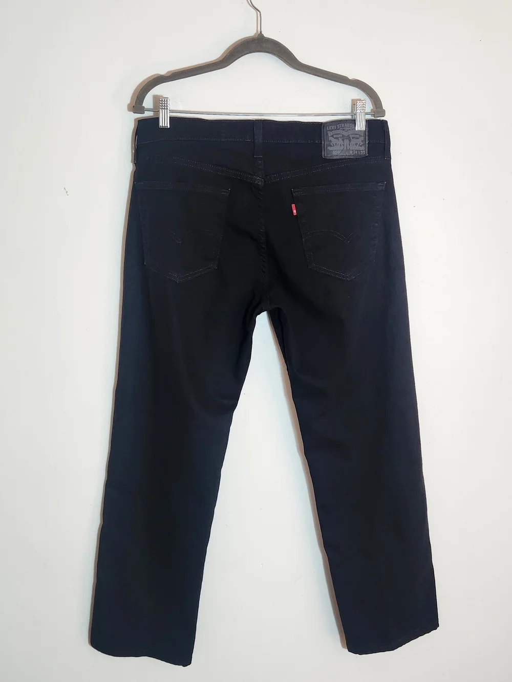 Levi's 559 Relaxed Straight Fit Black Jeans Size 34 x 30